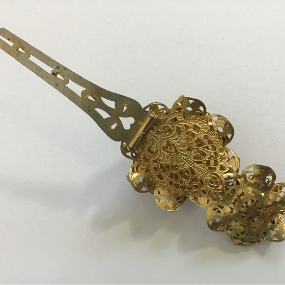 Large Vintage Deco Steel Cut 1940s Dress Clip - Picture 2 of 4